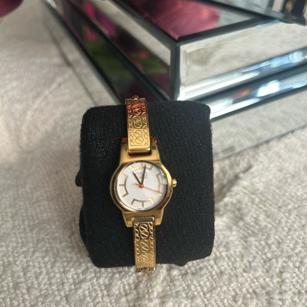 Movado Gold and White Women's Watch